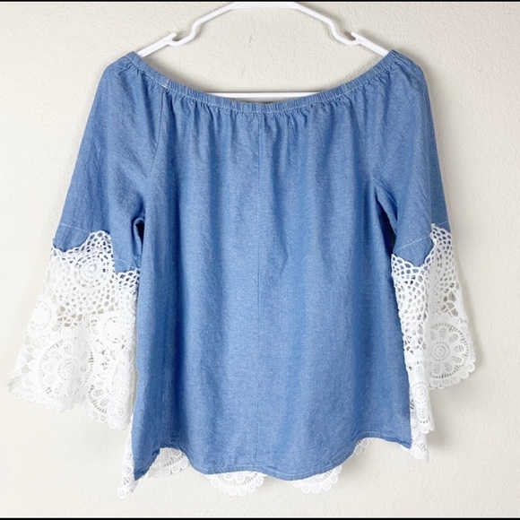 Unique Spectrum off-the-shoulder white top c11 - Picture 2 of 6